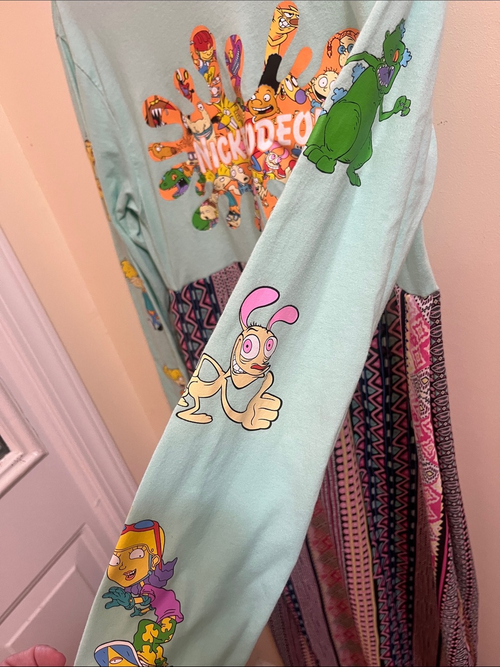 Nickelodeon Mint Green Top with Patterned Aztec Maxi Skirt - Picture 4 of 6